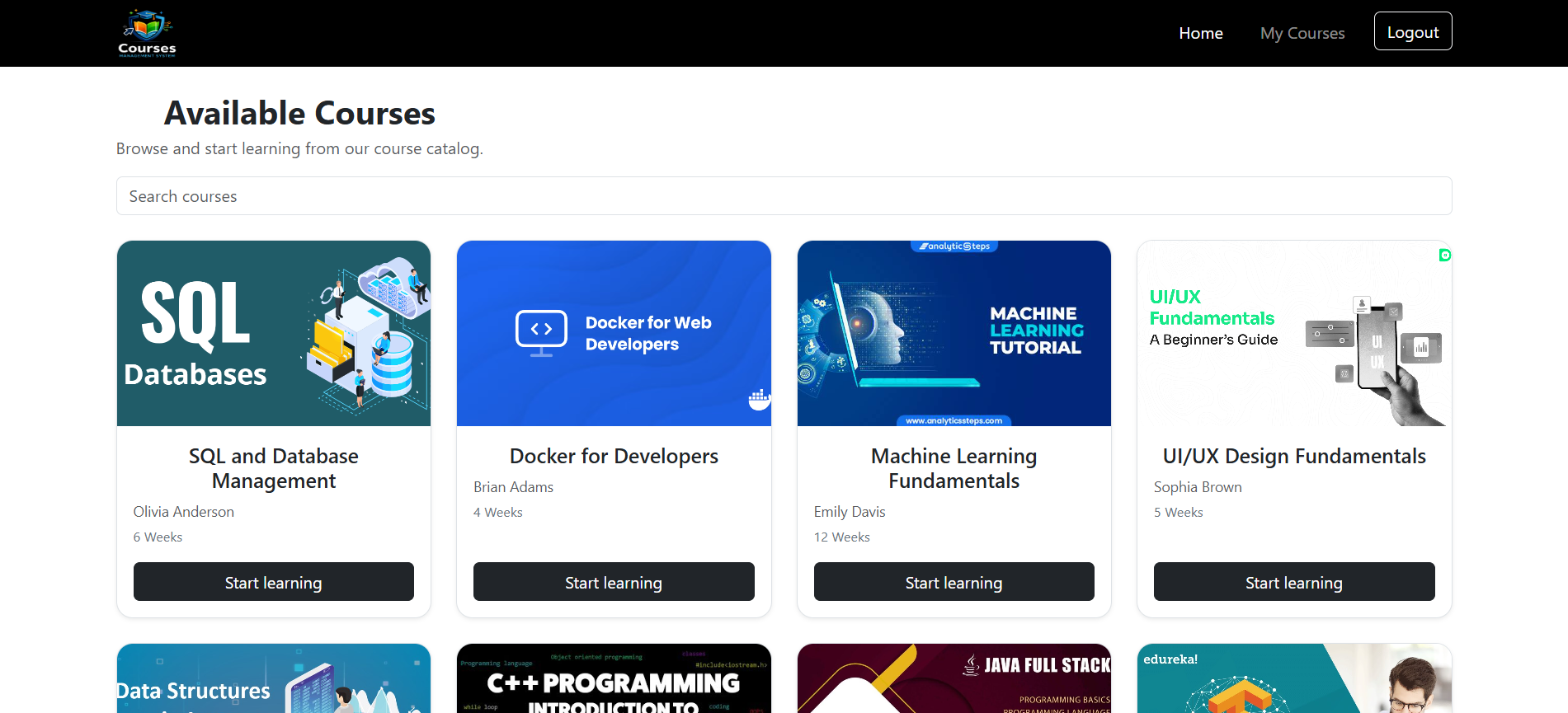 LMS Portal Preview
